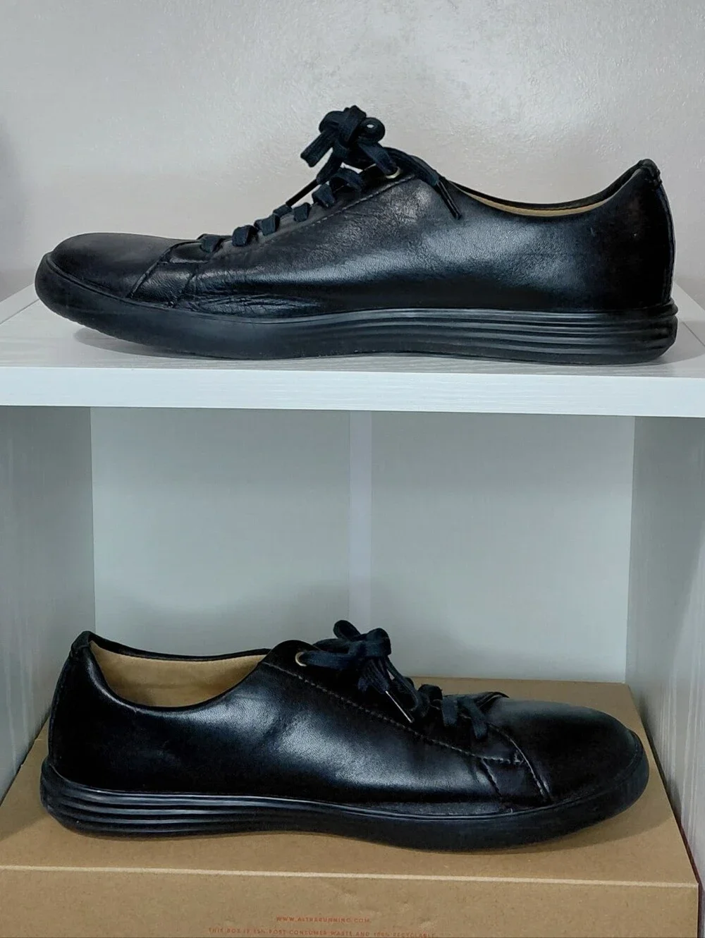 Cole Haan 9.5W Men's Black Leather Derby Shoes – Sleek Lace-Up Oxford Sneakers